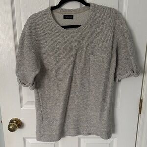 Zara Cream Textured Knit Sweater